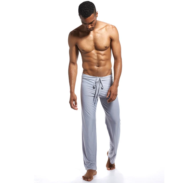 Sleep Bottoms Men's Sleep Wear Loose Drawstring Pajamas Pants