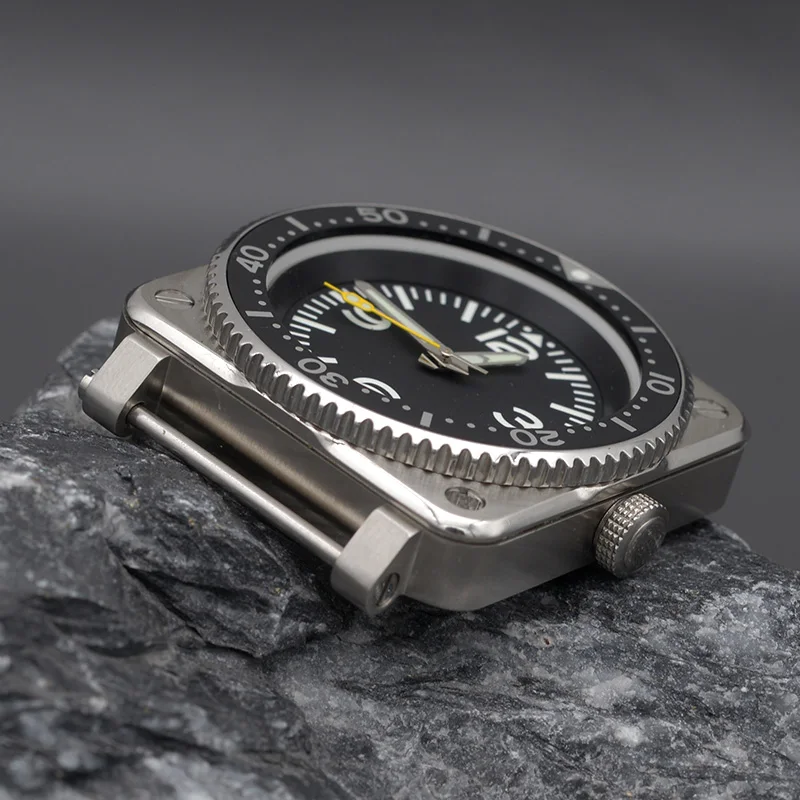 New Square Men's Watch Stainless Steel Sapphire Glass With Seiko NH35 NH36 Automatic Movement 10ATM Waterproof Diver Watch