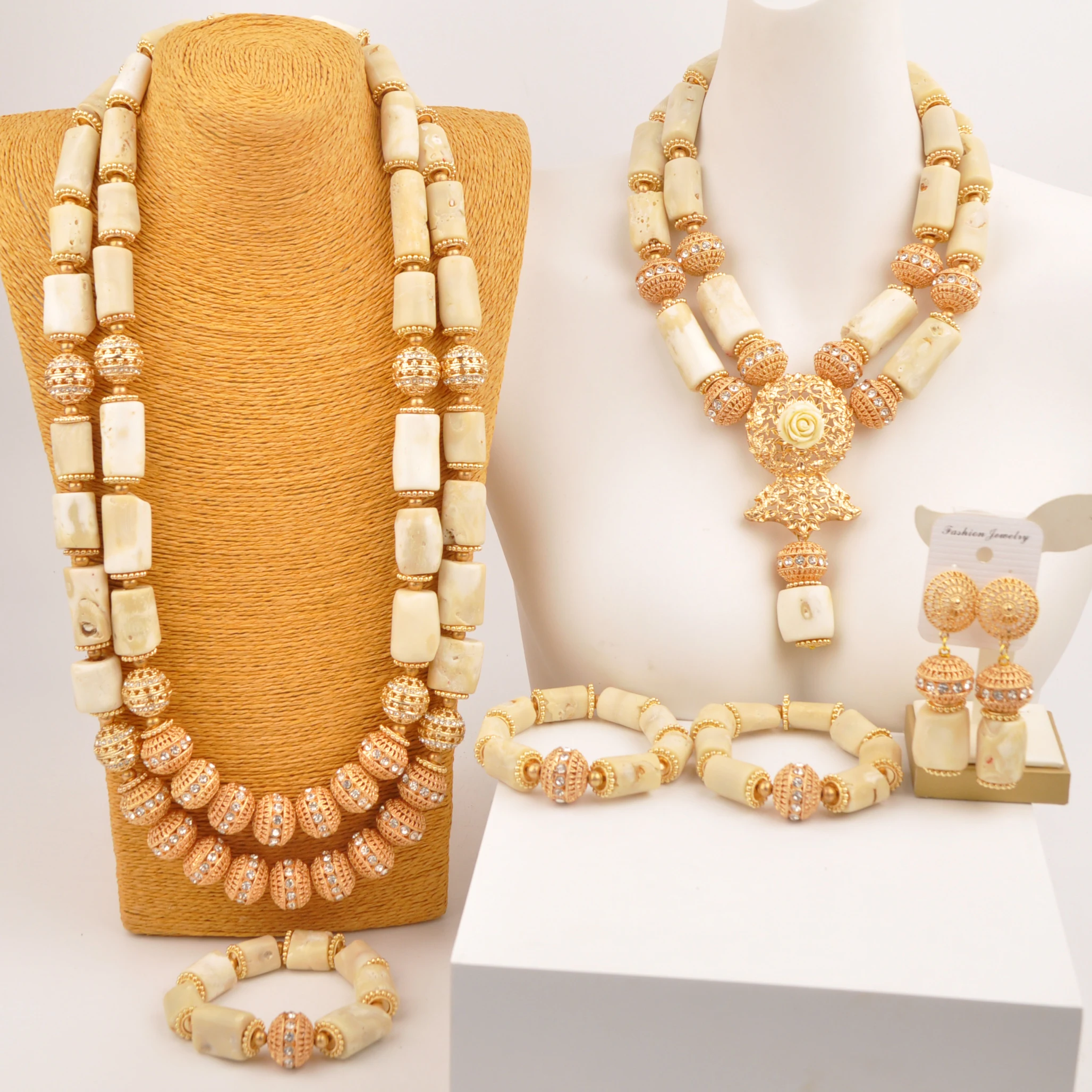 african-wedding-coral-bead-jewelry-set-for-couple