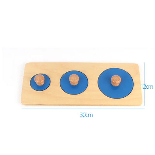 Montessori Sensory Tactile Wood Knob Puzzles Peg Board Geometric Shape Match Color Cognitive Puzzle Board Learning Education Toy 6