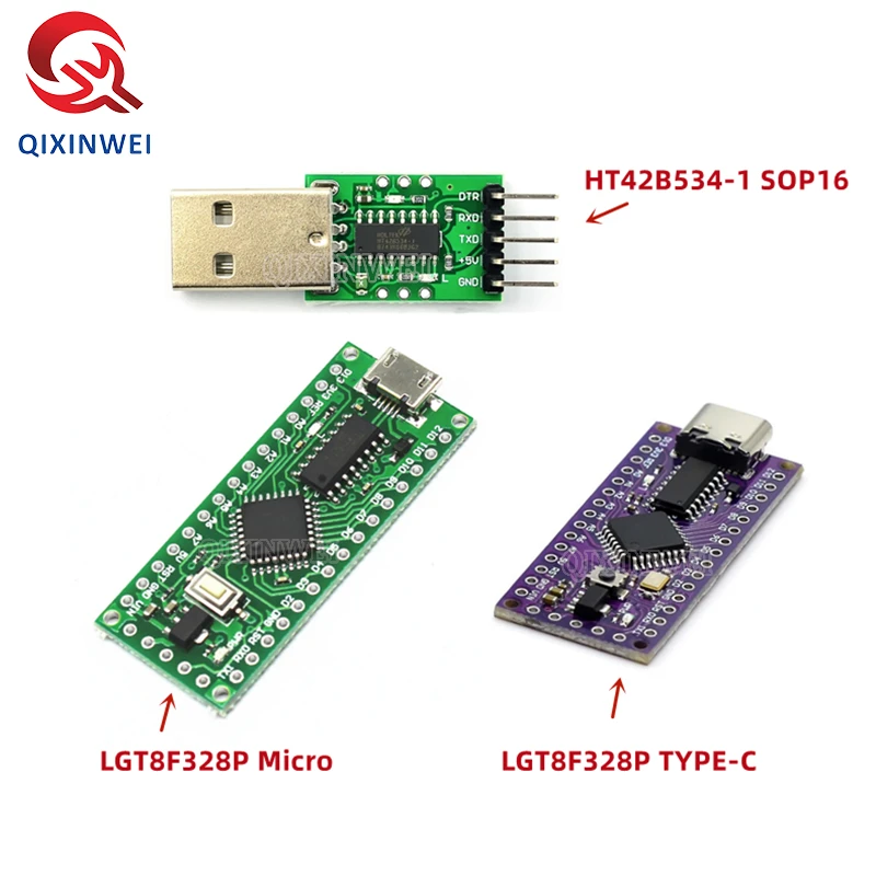 Lgt8f328p lqfp32 minievb type c micro usb compatible with atmega328 for