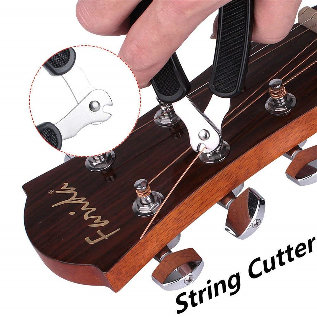 Miwayer Guitar String Winder 3 IN 1 String Peg Winder + String Cutter + Pin Puller Instrument Guitar Maintenance Tool Repair Tool