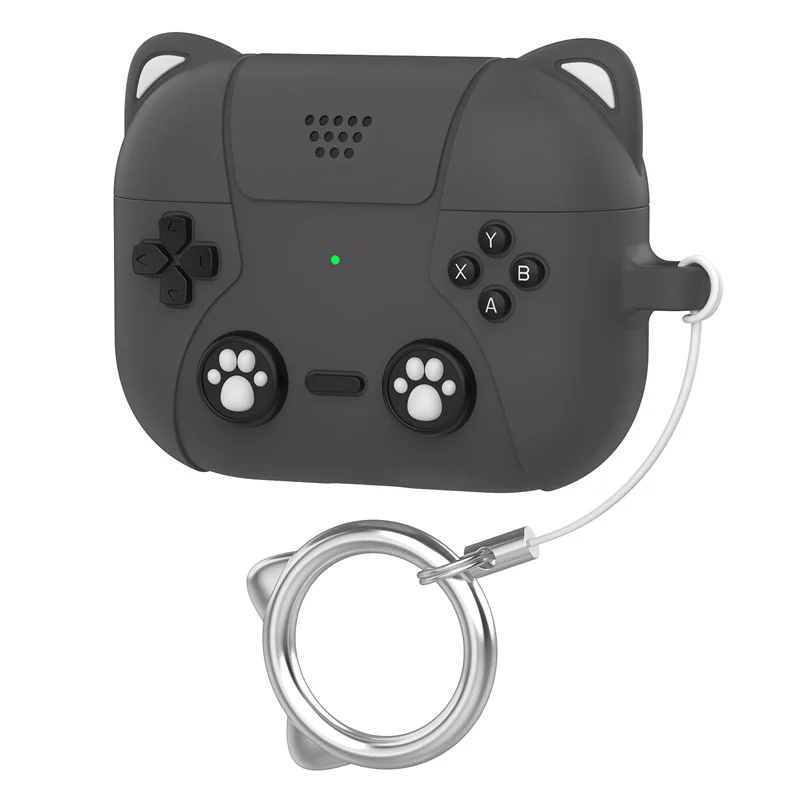 Cute 3D Cat Game Console Silicone Earphone Case with Hooks