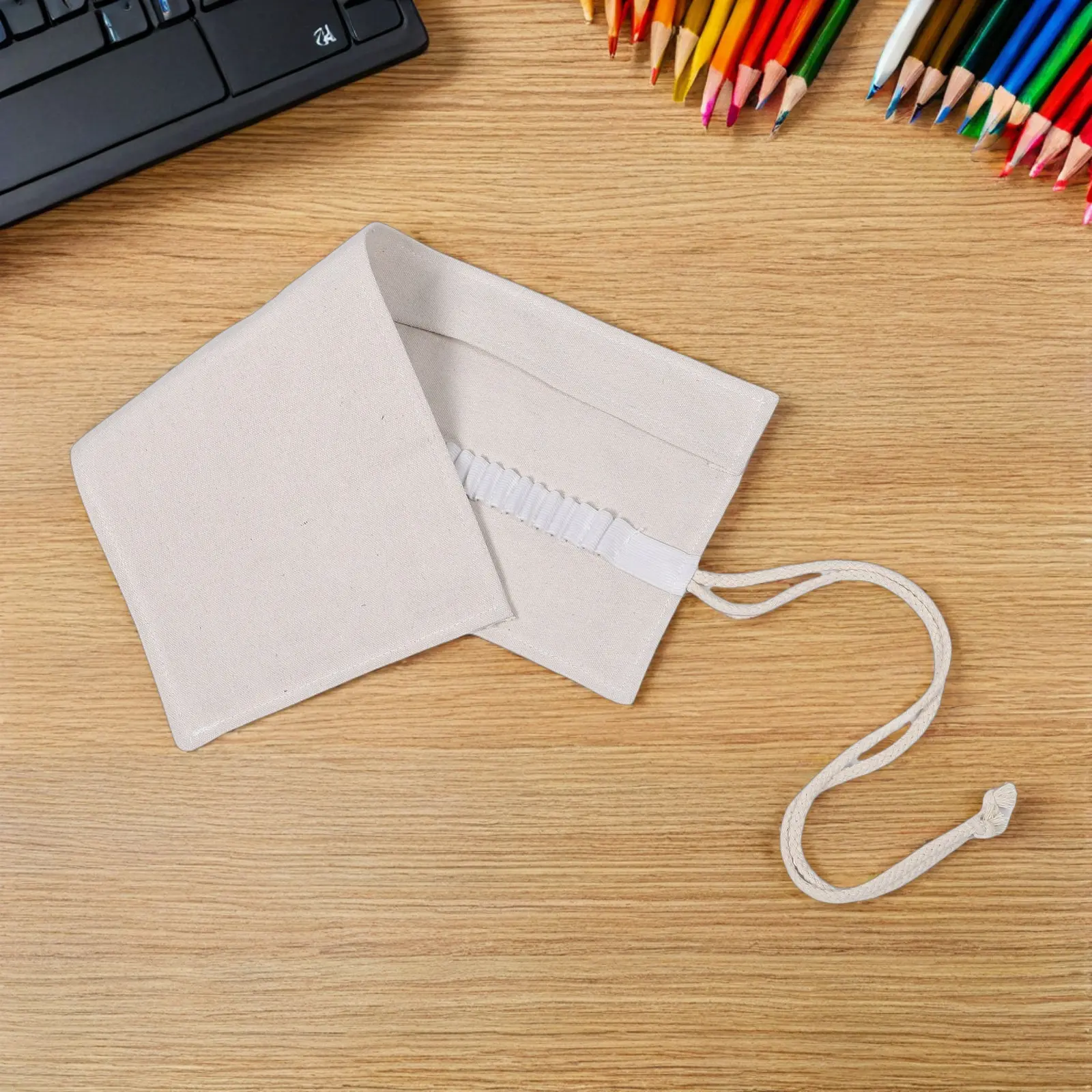 48슬롯 캔버스 아티스트 브러쉬 홀더, 기능적인 펜 롤 정리함, 공간 절약형 드로잉 펜슬 랩, 이동이 편리한 아티스트와 학생들을 위한 제품