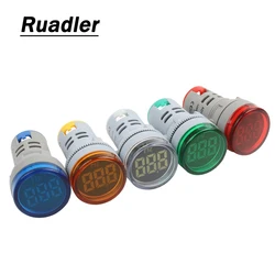 Digital Display Electricity Frequency Meter Indicator with Multi - Color Light Combo - Blue