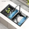 Double Bowl Stainless Steel Kitchen Sink  Thickened Embossed Multifunctional Sinks Household Washbasin For Kitchen 2