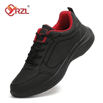 YRZL Men Sport Shoes Leather Running Shoes Outdoor Waterproof Sneakers Men Lightweight Men Athletic Sneaker Tenis Masculino 1