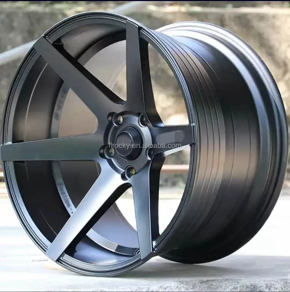 4PCS Hot Sale Casting Matt Black Alloy Wheels With 17 18 Inch 5 Holes 6 Holes For VW Honda Lexus