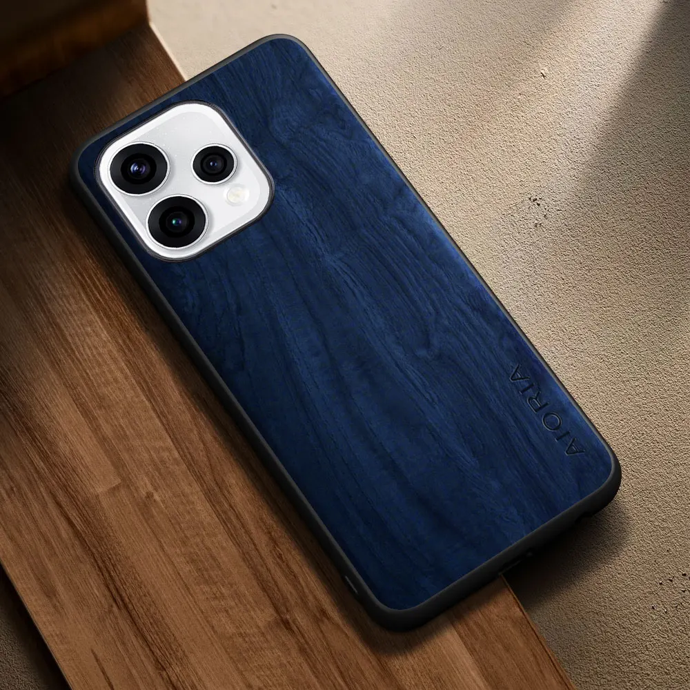 Elegant Stylish Wooden Pattern PU Leather Phone Case Cover