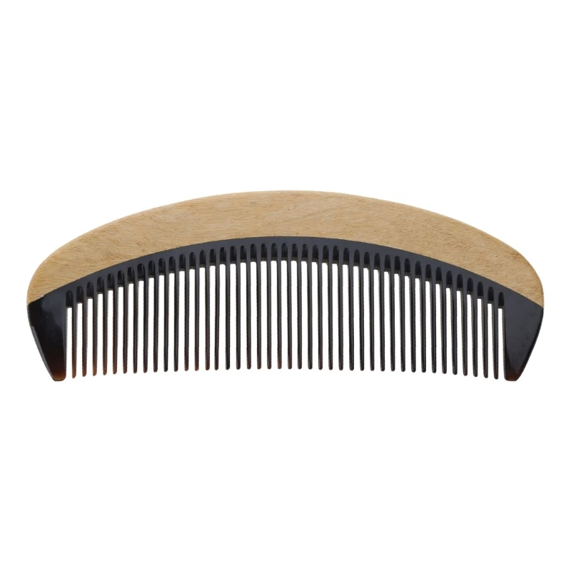 

Natural Green Ox Horn Comb Beard Makeup Tool Massage Hair Care Dropship