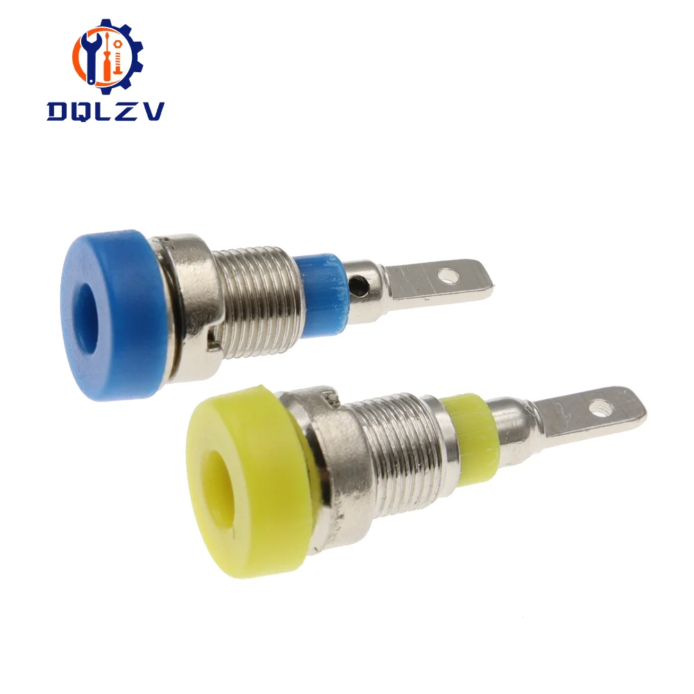 2MM Banana Socket 20A Small Lantern 6mm Plug Panel Jack Adaptor Connector Pure Copper High Voltage Power Supply Terminal