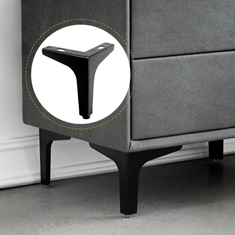 4pcs Modern sofa legs metal gold Black Iron furniture Feet for Table Bed Chair Desk Dresser Cabinet support Furniture Hardware
