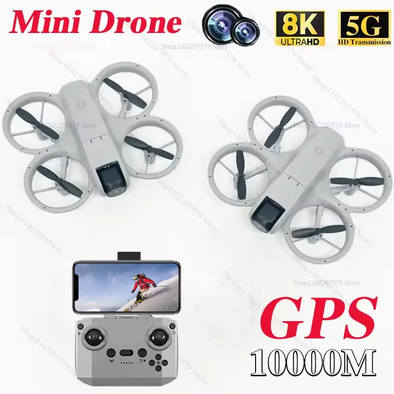 Drone FPV GT3 Mini 5G 4K/8K GPS Professionnel pour Photographie Aérienne HD, Quadricoptère Télécommandé à Flux Optique, Jouet Cadeau