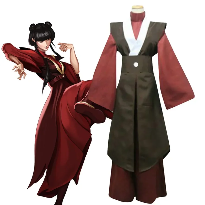 

Anime Avatar The Last Airbender Cosplay Mai Costume Uniform for Women Men Halloween Carnival Party Costume Role Play