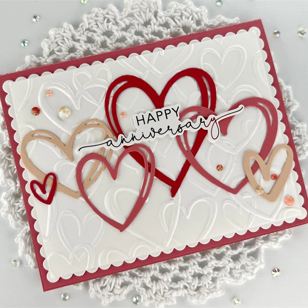 Plastic Embossing Folder Embossing Folder Various Love Heart 3D Embossing Folder For DIY Scrapbooking