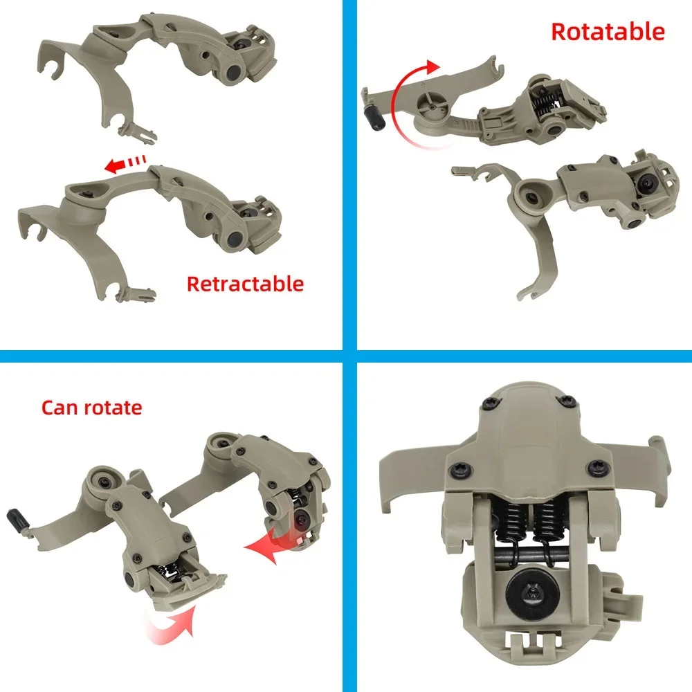 TCIHEADSET Tactical Airsoft Headset  Bracket  ARC Helmet Rail Adapter for Tactical Headphones COMTAC II COMTAC III shoot Headset