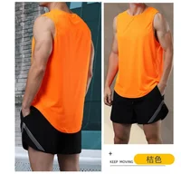 Mens Workout Tank Tops Fitness Bodybuilding Clothing Low Cut Armholes Vivid Vest Muscle Singlets Men Activewear Tank