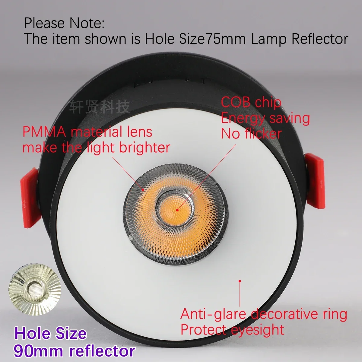 Recessed 360&deg; Rotatable COB Spot Light 7W 10W Dimmable Ceiling Lamp Living Room Bedroom Foldable Anti-Glare LED Downlight