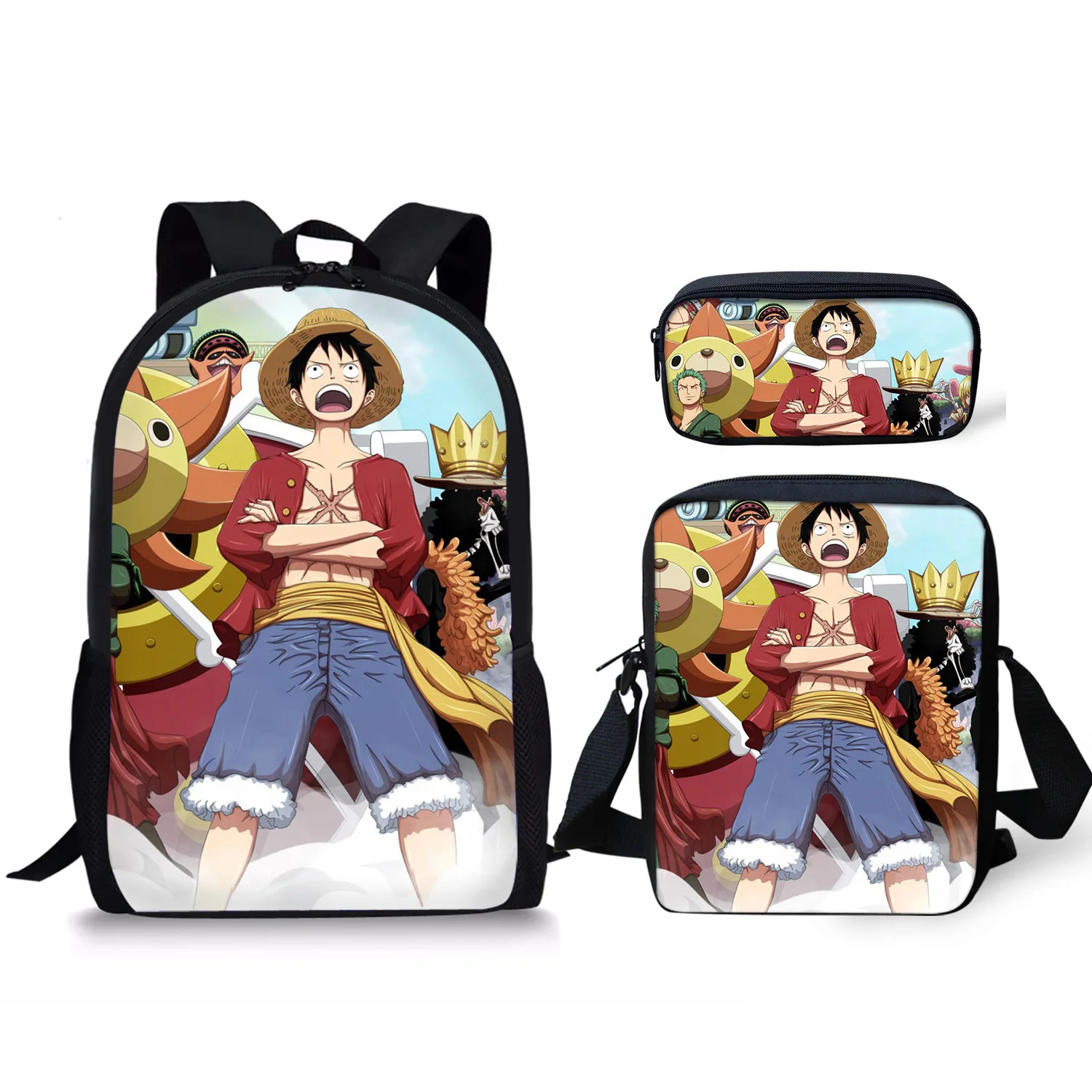 Impressão gráfica engraçada o capitão macaco um d. Luffy pedaço cartaz  carga usb mochila homens sacos