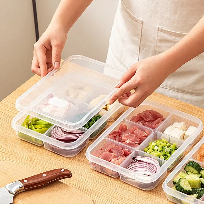 Food Preservative Box Compartment Fruit Vegetable Storage Box Refrigerator Organizer Meat Onion Ginger Kitchen Tool 2