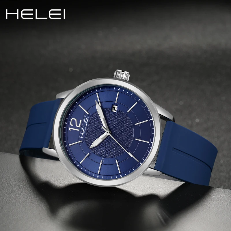 HELEI new 2024 fashion simple design men's quartz watch waterproof luminous wristwatch fashion chronograph gift for men