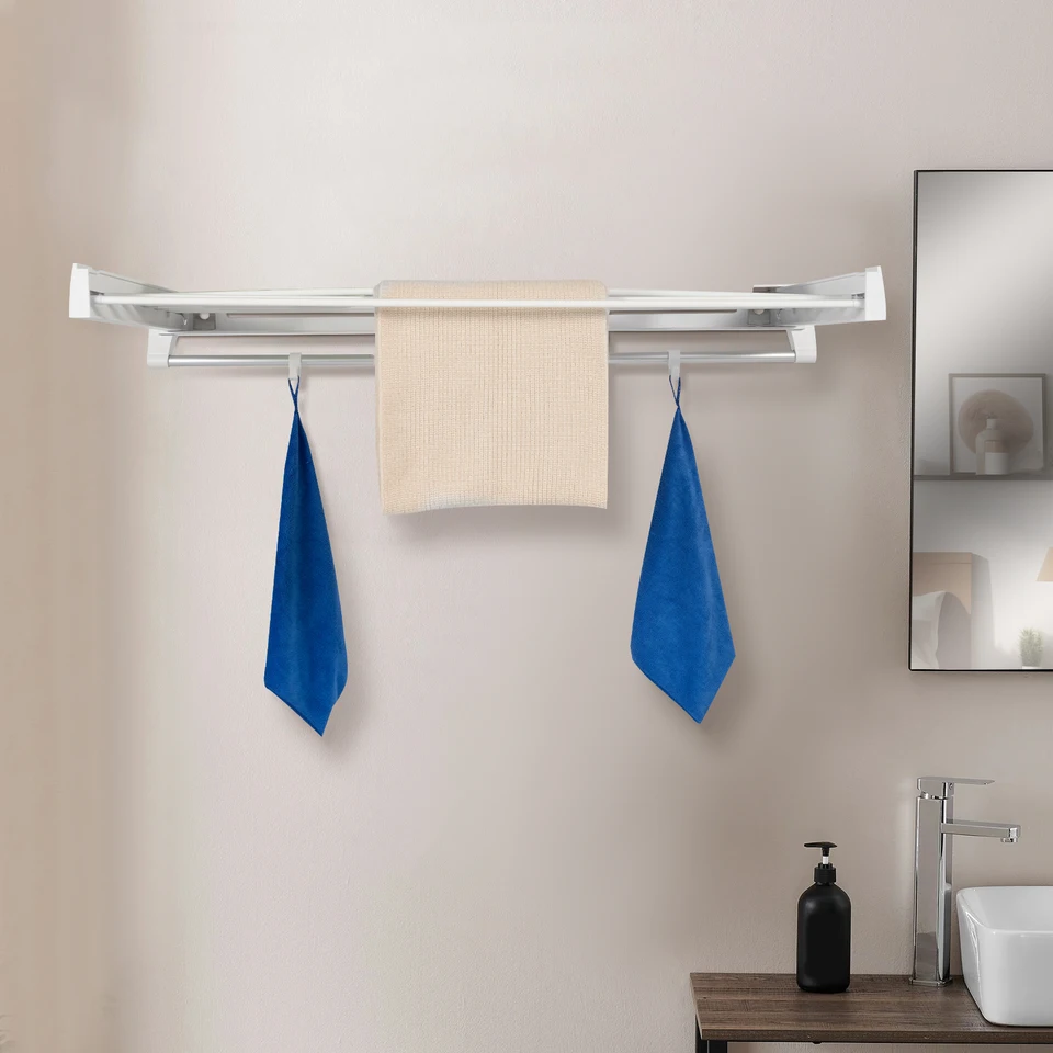 Retractable Wall Mounted Aluminum Clothes Drying Rack