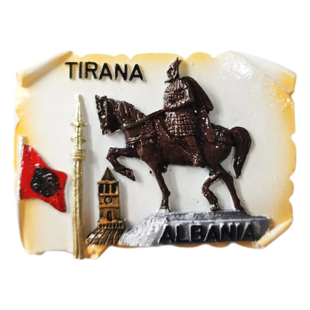 Tirana Albania 3D Fridge Magnet Souvenir Gift,Resin Handmade Tirana Refrigerator Magnet Home Decoration Collection