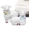 Easter Lamb Decor Cartoon Sheep Home Accent Statue 6cm/2.4inches Spring Garden Resin Figurines Farmhouse Tiered Tray Decor For 1