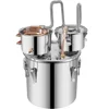 Alcohol Still 5 Gallon Brewing Distiller Double Barrels Stainless Steel Still Whisky Beer Brandy Home Brewing Kit 2