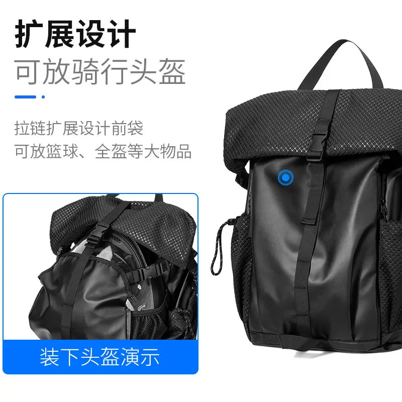Motorcycle Style Cycling Backpack Backpack Unisex Functional Style Large Capacity Outdoor Travel And Commuting Computer Backpack