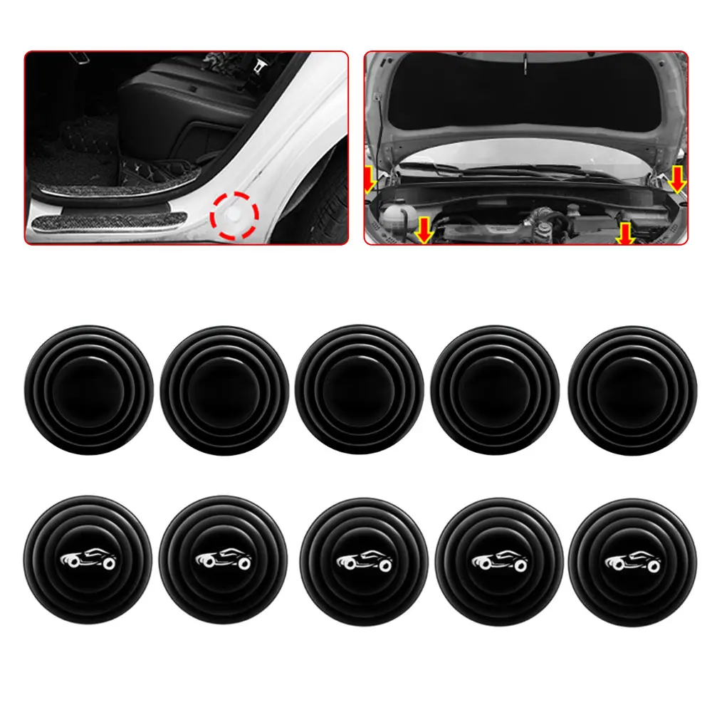 Car Trunk Sound Isolation Pad, Universal Car Door Shock Absorbing Gasket para VW, à prova de choque, Espessamento Almofada Adesivos, 4Pcs por lote