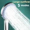 Bathroom Pressurized Hand Shower Package Accessories Shower Nozzle Large Water Output 5 Models Universal Adaptation Save Water 2