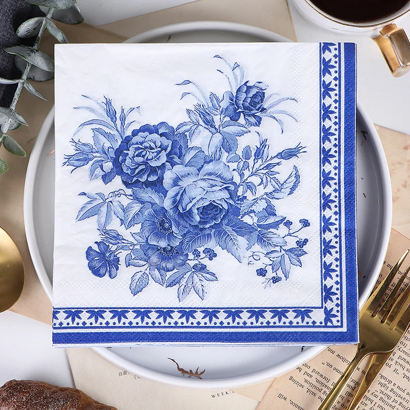 Lot De 20 Serviettes De Table Wundersch?ne Roses - Fleurs