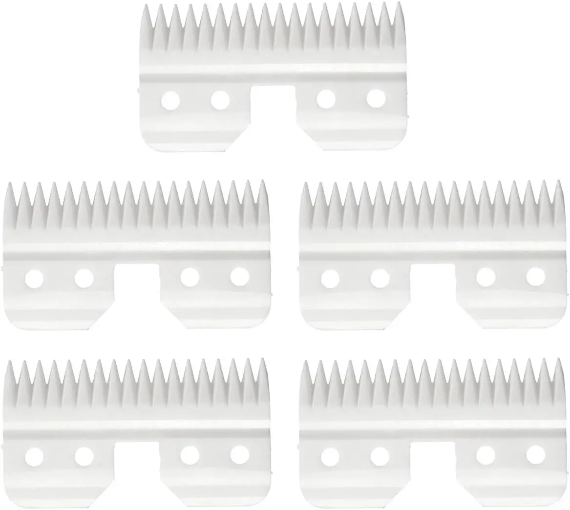 Barber Hair Clipper Blade 18 Teeth Ceramic and Steel for Oster A5 Wahl KM2 KM5 KM10 Andis Dog Grooming Clipper