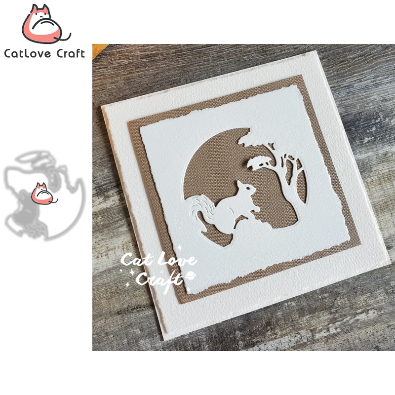 Snijmallen voor het maken van kaarten, YunTrip Howling Wolf Metal Cutting Die Cuts Stencil voor DIY Scrapbooking Album Embossing Foto Ambachten Papieren Kaarten Decoratief Ambacht