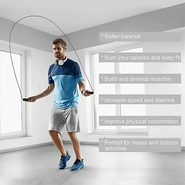 Bearing steel wire skipping rope adult weight loss skipping rope sports equipment 5