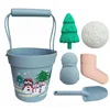 2023 New Summer Beach Toys for Kids Soft Silicone Sandbox Set Beach Game Toy for Send Children Beach Play Sand Water Play Tools 4