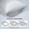2pcs/set Solid Satin Skin Care Pillowcases Hair Anti Pillow Case Queen Size Envelope Pillow Covers for Home Hotel Travel 5
