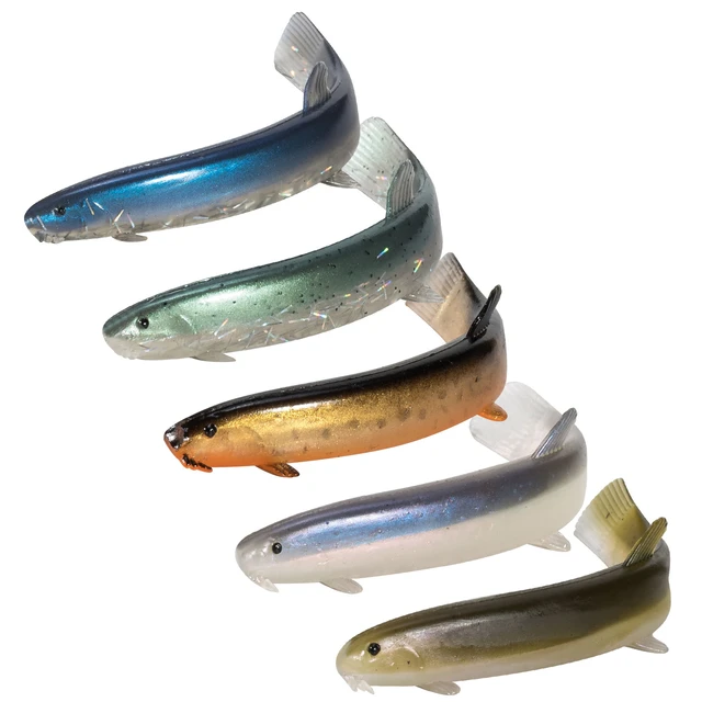 5pcs Sand Eel Loach Lure 10cm 5.8g Fishing Soft Plastic Lure