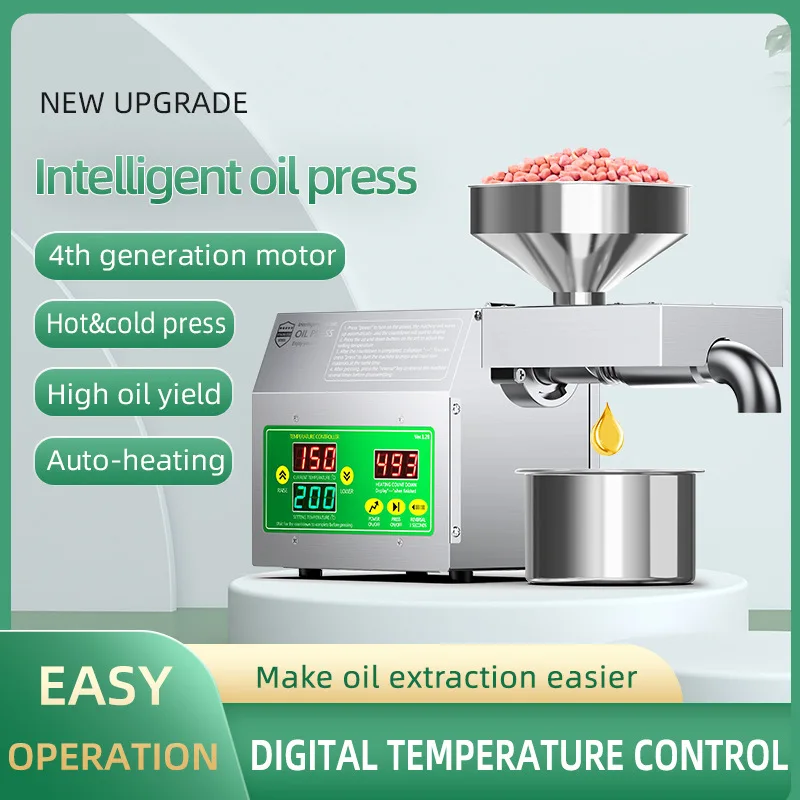 

New Cold Hot Oil Press Mashine Sunflower Seed Cold Home Mini Making Olive Peanuts Maker Extractor