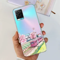 Cute Painted Soft Slim Phone Case - Artistic Back Cover Shell for Vivo Y21s (653)