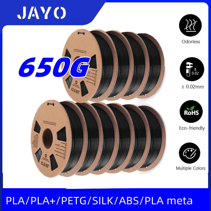 JAYO PLA /PETG/SILK/PLA Meta/ABS 0.65KG 1.75mm 3D Printer Filament 3D Printing Plastic Material No Bubble for 3D Printer& Pen