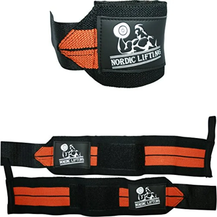 Knee Sleeves XLarge - Black Bundle with Wrist Wraps 1p - Orange