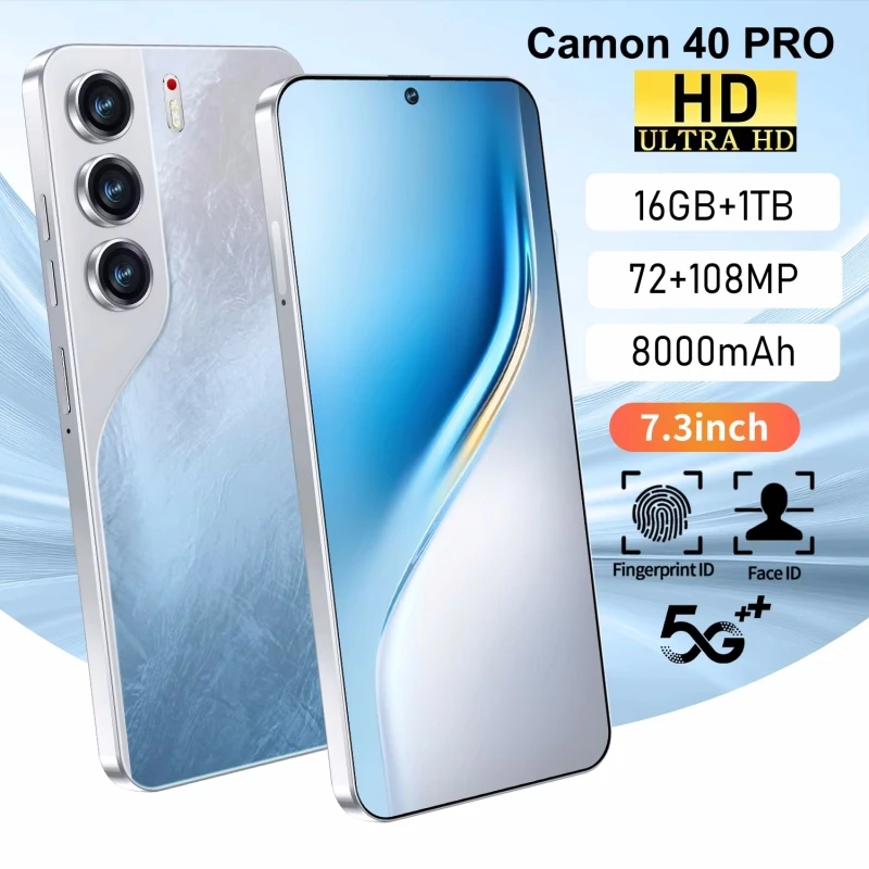 New Camon 40 Pro Android 14 smartphone features a 7.3-inch punch