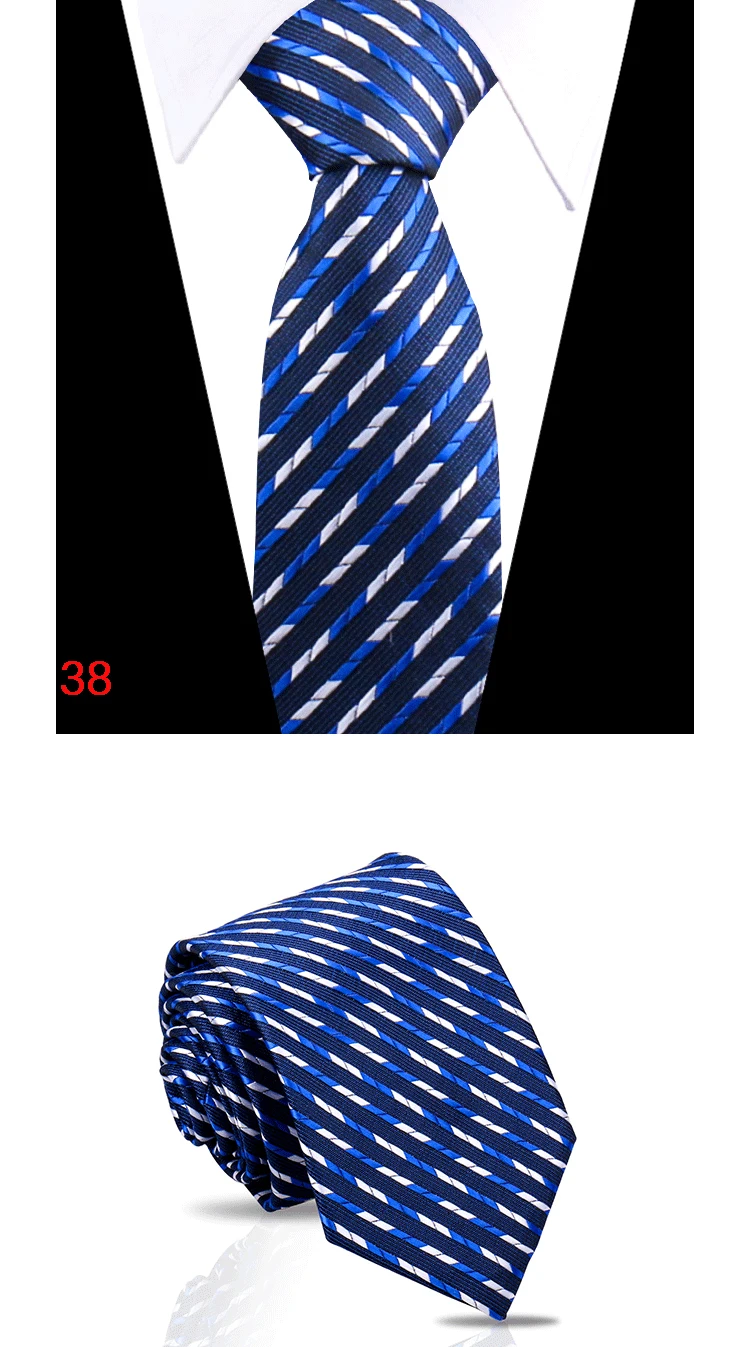 Blue Black Grooms Wedding Neckties Classic Cashew Jacquard For Group Business Annual Meeting Formal Wear Thin Ties For Men – Detail 38