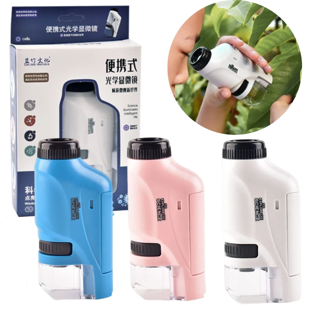 Pocket Microscope 60x | Portable Microscope For Kids Science Educational Toy