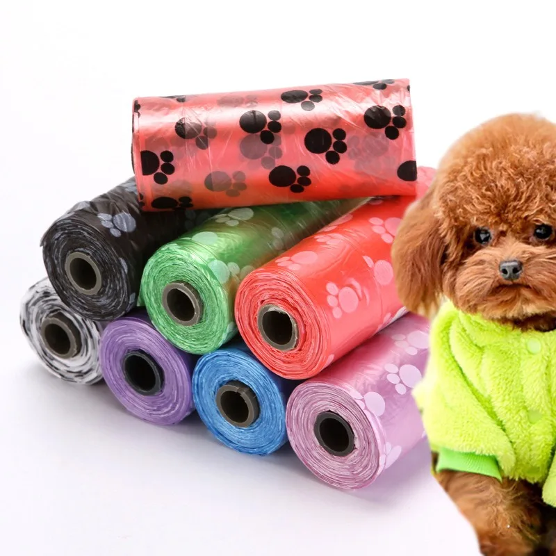 

Pet Poop Bags Disposable Dog Waste Bags 10 Rolls150pcs Degradable Printed Pet Garbage Bag Dog Cat Clean Up Refill Garbage Bag