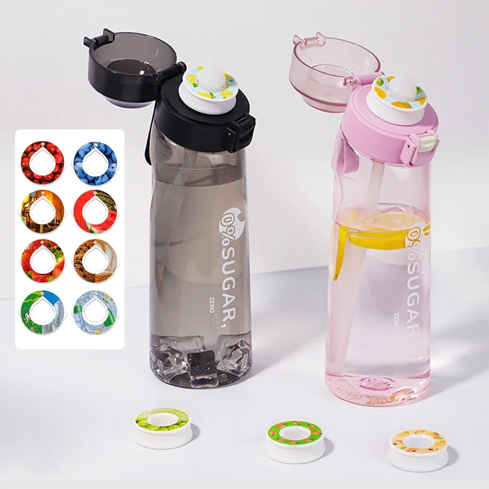 Sport Air Water Bottle Trendy 650Ml Starter Up Set Bottiglie Per Bere Con Cialde Aromatizzate Profumate Per Aromatizzare 0 Zucchero 0 Calorie