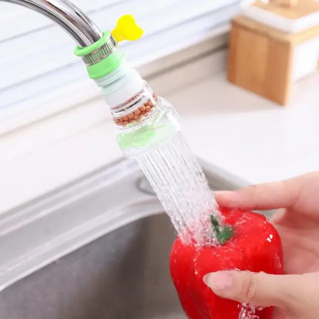 360 Adjustable Flexible Kitchen Faucet Tap Extender Splash-Proof Water Filter Outlet Head Water Saving Sprayer Filter Diffuser 3