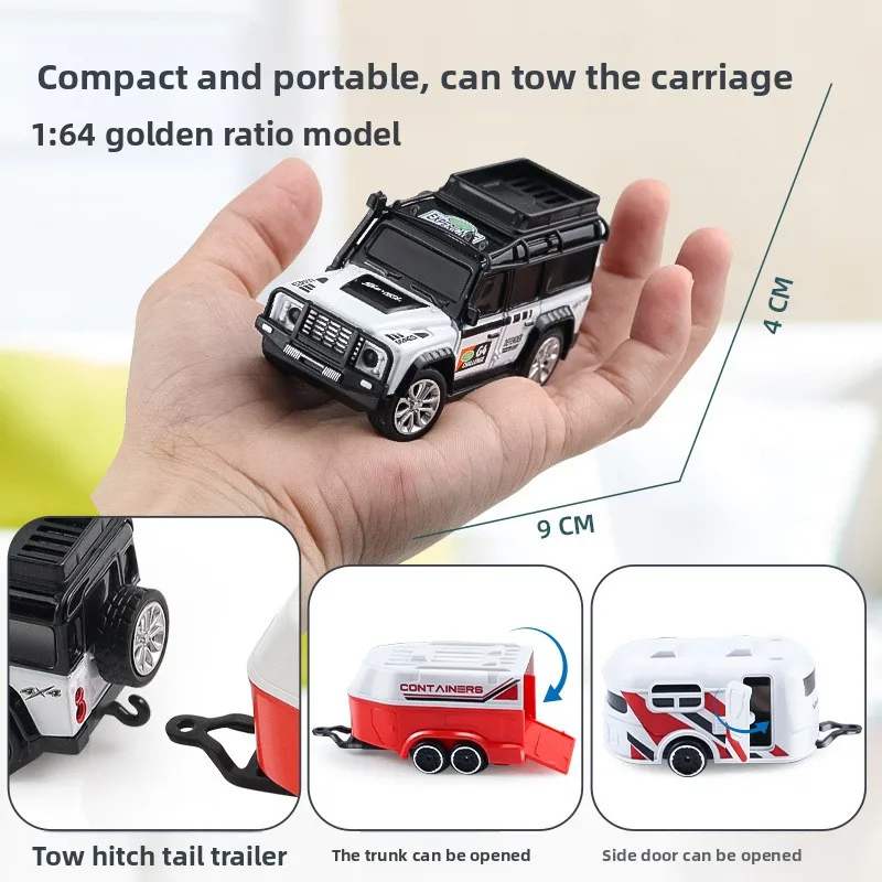 Mini Alloy RC Car with Lights - Portable, 60-Minute Playtime, Perfect Gift